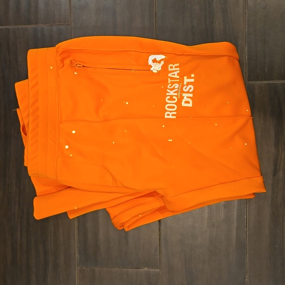 Original Rockstar Streetwear Orange Stacked Pants NWOT Sz L - Picture 4 of 4
